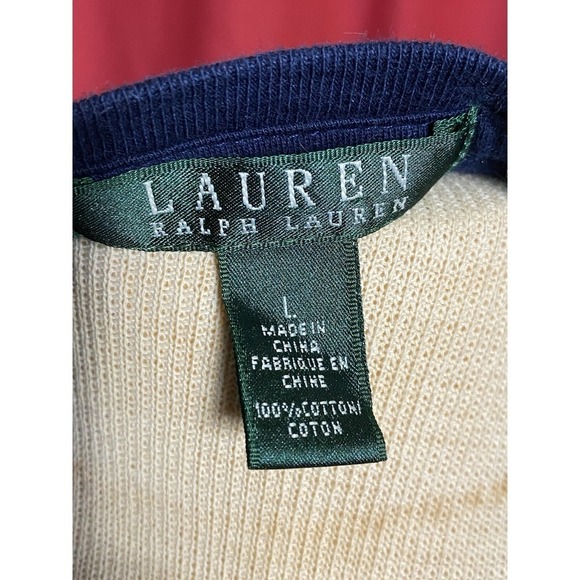 VTG Lauren by Ralph Lauren Dress Women Large Multi stripes, Casual Preppy - Picture 5 of 7